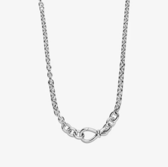 Pandora Chunky Infinity Knot Chain Necklace - Picture 3 of 12